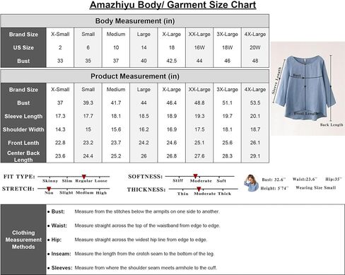 Amazhiyu Women's Linen 3/4 Sleeve Blouse Crew Neck Summer Casual Tops Loose Fit in Saudi Arabia