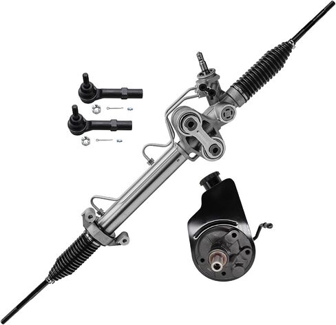 Detroit Axle - Front Rack and Pinion Kit for GMC Chevy Silverado Sierra Suburban Yukon XL 1500 Tahoe Avalanche Cadillac Escalade ESV EXT Rack and Pinion Power Steering Pump w/Reservoir Outer Tie Rods in Saudi Arabia