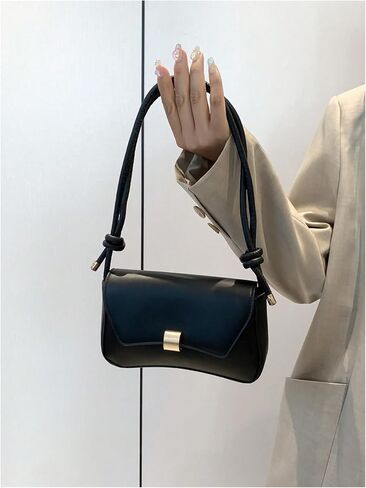 SHENHE Women's PU Leather Shoulder Bag Knotted Top Handle Hobo Purses Underarm Clutch Handbag in Saudi Arabia