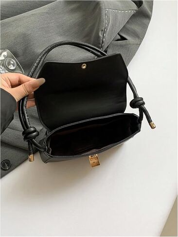 SHENHE Women's PU Leather Shoulder Bag Knotted Top Handle Hobo Purses Underarm Clutch Handbag in Saudi Arabia