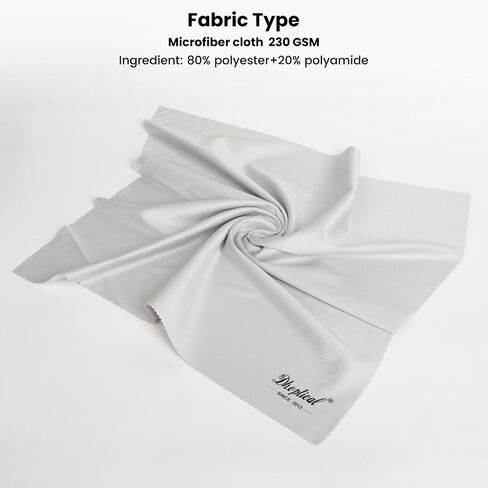 2 Park 16''x16'' قطعة قماش تنظيف كبيرة الحجم من الألياف الدقيقة مقاس 40×40 سم للنظارات والمجوهرات وشاشات الإلكترونيات وقابلة للغسل وعدسة الكاميرا (رمادي قطعتان) in Kuwait