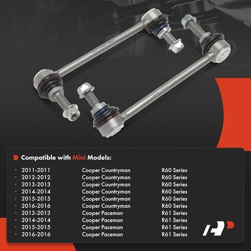 A-Premium 2 × وصلات شريط التثبيت الخلفية، متوافقة مع Mini R60 Series Cooper Countryman 2011-2016، R61 Series Cooper Paceman 2013-2016 in Saudi Arabia