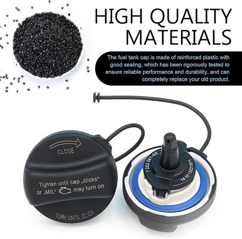 Fuel Tank Filler Cap, 16117222391 Gas Cap Replacement, Compatible with BMW E39 E46 E60 E90 320i 325i 328i 328xi 330i 330xi 335i 525i 528i 530i 535i X1 X3 X5 Z4 M3 Mini Cooper in Saudi Arabia
