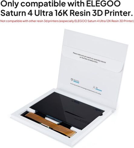 شاشة LCD أحادية اللون مقاس 10 بوصات 8K من ELEGOO بدقة 7680 × 4320 مع حماية من الزجاج المقسى، متوافقة مع طابعة Saturn 2 وSaturn 8K الراتنج ثلاثية الأبعاد in Saudi Arabia
