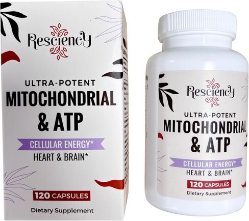 2326 مجم من مكملات الميتوكوندريا مع ATP، والفيتامينات، وCoQ10 وPQQ، أكثر فعالية من الكرياتين HMB وأكسيد النيتريك، والطاقة، والقدرة على التحمل، والقوة، والتعافي والعضلات، عضوي، 120 كبسولة in Kuwait