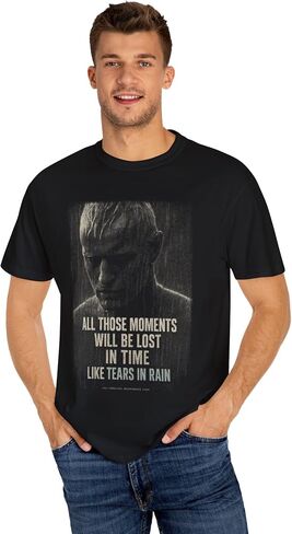قميص Blade Runner Roy Batty Tears in Rain - تي شيرت كلاسيكي لفيلم الخيال العلمي - تي شيرت Rutger Hauer Quote - ملابس الشارع Cyberpunk in Saudi Arabia