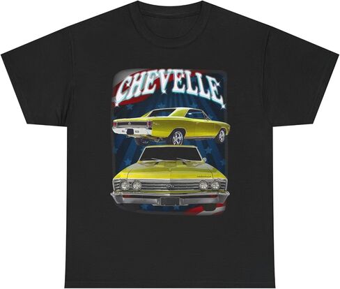 Yellow 1967 Chevelle Unisex Heavy Cotton Tee T Shirt Muscle car Great Gift in Saudi Arabia