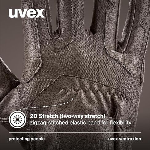 Uvex Stretchable & Breathable Horse Riding Gloves (Western/English) for Women & Men, ventraxion, Brown, Size 6-7 in Kuwait