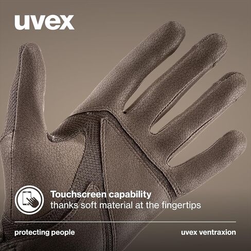 Uvex Stretchable & Breathable Horse Riding Gloves (Western/English) for Women & Men, ventraxion, Brown, Size 6-7 in Kuwait