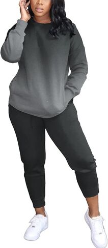 YeGine Womens 2 Piece Outfits Sweatsuits Casual Long Sleeve Tracksuits Lounge Sets With Pockets in Saudi Arabia