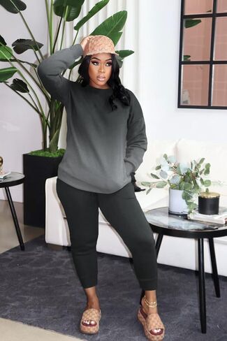 YeGine Womens 2 Piece Outfits Sweatsuits Casual Long Sleeve Tracksuits Lounge Sets With Pockets in Saudi Arabia