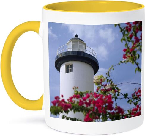 3dRose mug_72961_4 "Puerto Rico, Viegues Island, lighthouse of Rincon-CA27 BJA0020 - Janyes Gallery" Two Tone Black Mug, 11 oz, Multicolor in Saudi Arabia