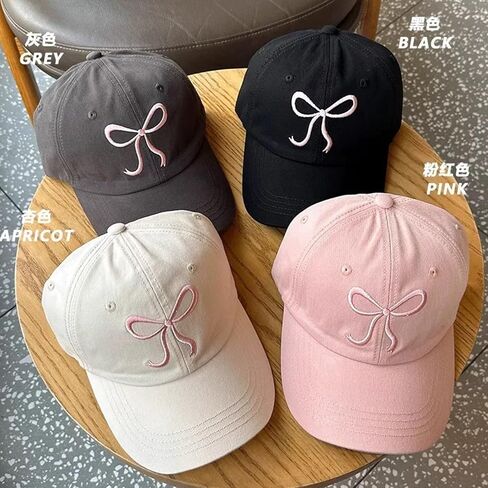 Coquette Baseball Hat Bow Baseball Cap Ponytail Hat for Women Cute Distressed Cap Funny Trucker Hats in Kuwait