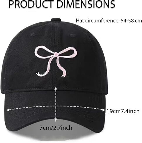Coquette Baseball Hat Bow Baseball Cap Ponytail Hat for Women Cute Distressed Cap Funny Trucker Hats in Kuwait