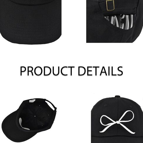 Coquette Baseball Hat Bow Baseball Cap Ponytail Hat for Women Cute Distressed Cap Funny Trucker Hats in Kuwait