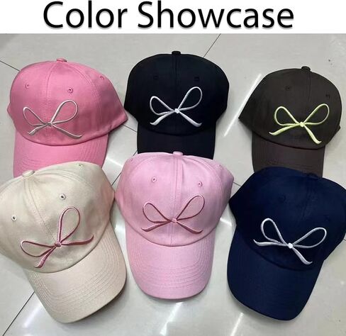 Coquette Baseball Hat Bow Baseball Cap Ponytail Hat for Women Cute Distressed Cap Funny Trucker Hats in Kuwait