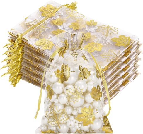 joycraft 4x6 In Christmas Organza Bags - Small Holiday Drawstring Mesh Gift Bags, 6 Style Christmas Party Favor Pouch for Makeup, Goody, Jewelry, Candy in Saudi Arabia