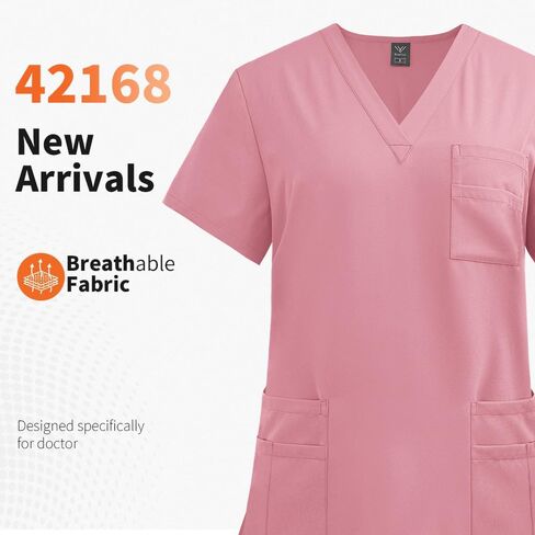 Scrubs for Women and Men Unisex set Classic fit Top & Slim Jogging Pants Soft Fabric Nursing Homes(Top+Jogger Pants) in Saudi Arabia