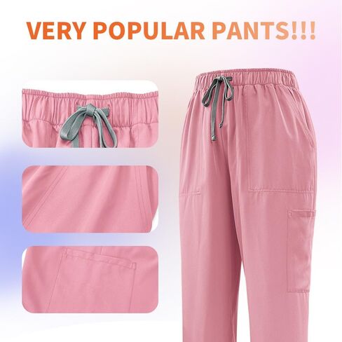 Scrubs for Women and Men Unisex set Classic fit Top & Slim Jogging Pants Soft Fabric Nursing Homes(Top+Jogger Pants) in Saudi Arabia
