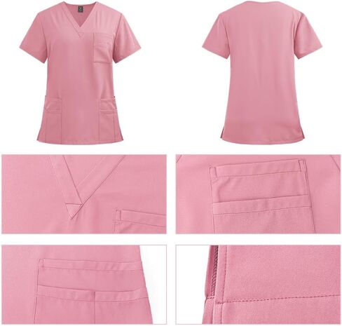 Scrubs for Women and Men Unisex set Classic fit Top & Slim Jogging Pants Soft Fabric Nursing Homes(Top+Jogger Pants) in Saudi Arabia