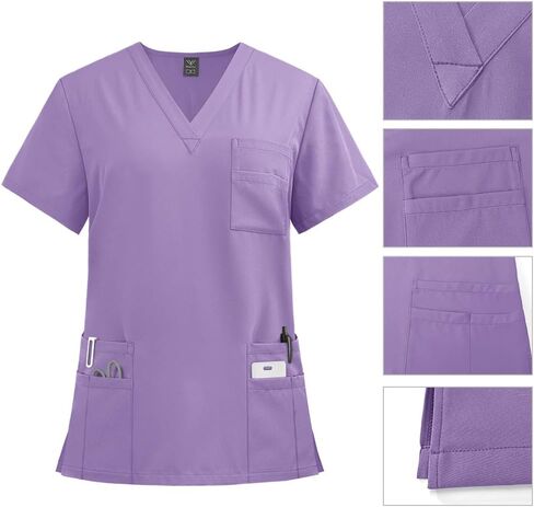 Scrubs for Women and Men Unisex set Classic fit Top & Slim Jogging Pants Soft Fabric Nursing Homes(Top+Jogger Pants) in Saudi Arabia