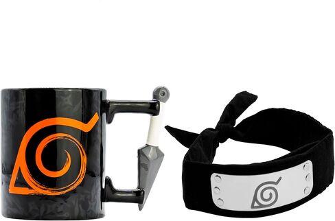 ABYSTYLE Naruto Shippuden Konoha Headband and Kunai 3D Ceramic Mug Anime Manga Accessories and Drinkware Merch in Saudi Arabia