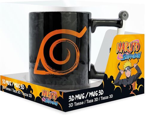ABYSTYLE Naruto Shippuden Konoha Headband and Kunai 3D Ceramic Mug Anime Manga Accessories and Drinkware Merch in Saudi Arabia