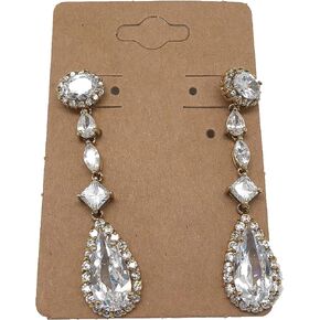 The Display Guys Various Hanging Earring Display Cards, Jewelry Display Pack of 100 pcs (2"x3" Inch, Matte Black)