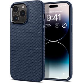 Spigen Liquid Air Designed for iPhone 14 Pro Max Case (2022) [Military-Grade Protection] - Deep Purple