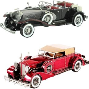 مجموعات نماذج معدنية ثلاثية الأبعاد من Fascinations Metal Earth 1935 Duesenberg Model J و1934 Packard Twelve مجموعة قابلة للتحويل من 2