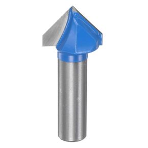 Router Bits 1" Dia 1/2" Shank 90 Degree V Type End Mill Carbide for Woodworking Carpentry Engraving Edge Trimmer Cutter Tools