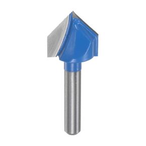 Router Bits 3/4" Dia 1/4" Shank 90 Degree V Type End Mill Carbide for Woodworking Carpentry Engraving Edge Trimmer Cutter Tools