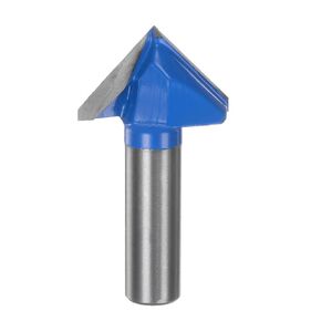 Router Bits 1-3/8" Dia 1/2" Shank 90 Degree V Type End Mill Carbide for Woodworking Carpentry Engraving Edge Trimmer Cutter Tools
