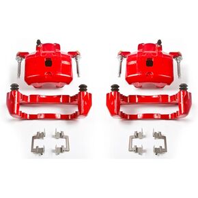 Power Stop Front S2614 Pair of High-Temp Red Powder Coated Calipers