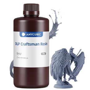 ANYCUBIC 3D Printer Resin, 365-405nm DLP UV-Curing Resin for Photon Ultra/Photon D2, High Precision and Fast Curing Craftsman Resin for DLP LCD SLA 3D Printing, 8K Capable (Grey, 1000g) in Kuwait