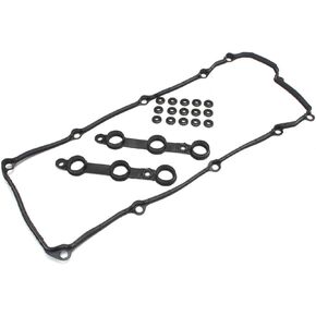 Engine Valve Cover Gasket Set + 15 Grommets kit Replacement for E36 E39 Z3 M52 S52 Replace# 11129070532