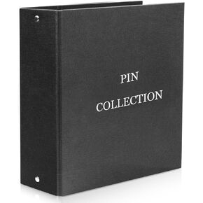 tutata Enamel Pin Display Binder, Pin Boards for Enamel Pin Display, Display and Trade Your Pins, 280 Pin Capacity, Pin Trading Book, Black