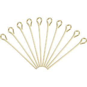 MECCANIXITY 500Pcs Eye Pins Jewelry Findings 22 Gauge 28mm Iron Eye Pins for Jewelry Making DIY Craft Necklaces Bracelets Earrings 22 Gauge 3.2mm Head Pins Gold