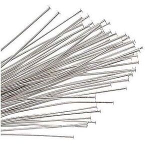 200pcs Silver Plated Head Pins 21GA 1.5"/35mm ~Jewelry Making~