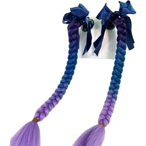 2PCS Helmet Pigtail Motorcycle Helmet Ponytail Bicycle Helmet Braids Hair Tails Used for Any Helmets/Suction Cup Reusable Design 2PCS(Helmet Not Included)