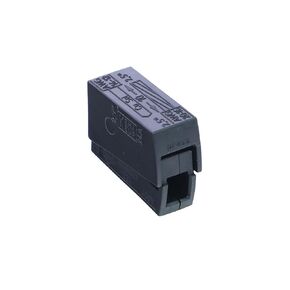 224-104 | WAGO Lighting Fixture Connector | 1-Pole Inline Connector; 2 Connection Points | for Solid, Stranded, or fine-Stranded Conductors | Black | [Box of 100 Pieces]