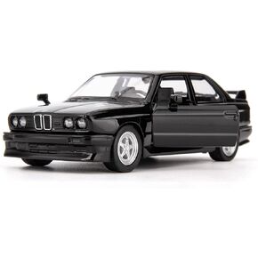 1:36 BMW M3 1987 Toy Car, Diecast Pull Back Model Car, Doors Open, Collection Kids Toy for Aged 3 and up, Gift Black
