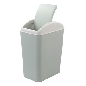 4.5 Gallon Small Plastic Trash Can, Swing Lid Waste Can, Gray