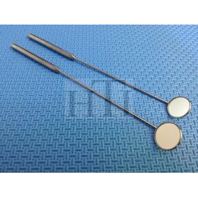 Set of 2 LARYNGEAL BOILABLE Hygiene Dental Mirrors with Handle #4#5 (HTI BRAND)