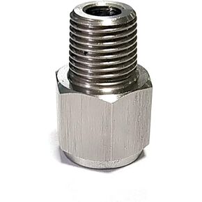 1/8" NPT Male To M10x1.0 Female Gauge Sender Adapter M10 Fuel Oil Trans Brakes
