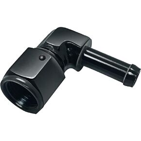 8AN Female Swivel to 1/2 Hose Barb Aluminum Fuel Line Fitting AN6 to 1/2" Barbed Push On Adapters Straight Black Anodized