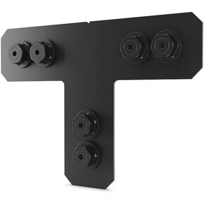 OZCO Building Products 51766 OZCO Ironwood T Connectors w/Hex Cap Nuts (4") -1 pc Tie Plates, Black