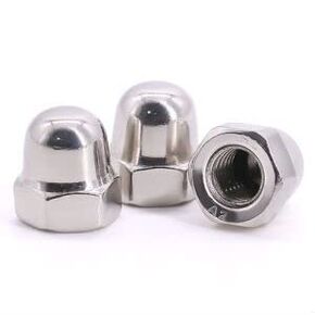 M10-1.5 (20 Pcs) Acorn Cap Nut, 304 Stainless Steel 18/8, Hex Drive, Hex Dome Head Cap Nut, DIN1587