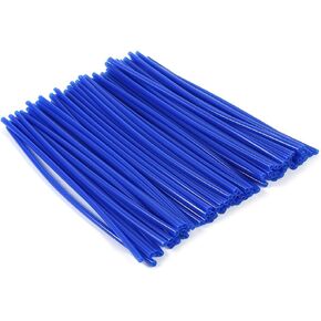 Yosoo Tire Spokes Bike Spoke Covers Blue Blue Spokes Bike Wheel Straws Universal Motocross Wheel Spoke Skin 72 Pcs Bicycle Motorcycle Spoke Wrap Dress Up Cover 24cm Road Bike Skins Wraps Kit (Blue)