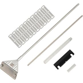 ZRDR Aquarium Scraper, Aquarium Algae Scraper, Algae Scraper for Glass Aquariums, 25.6" Stainless Steel Scraper Cleaning Razor with 10 Blades for Glass Aquarium Fish Tank